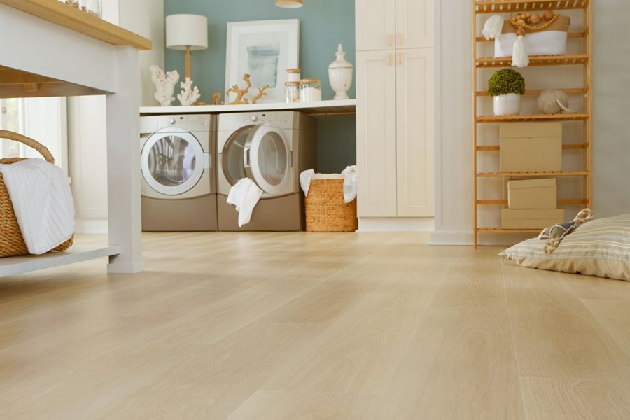 PureTech Premier flooring in a bright laundry room